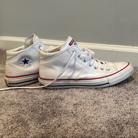 Converse All-Star White Sneakers with Red Accents - Picture 2 of 3